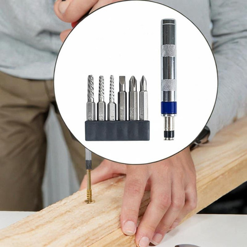 7x Kit De Destornillador De Impacto A Mano Reversible