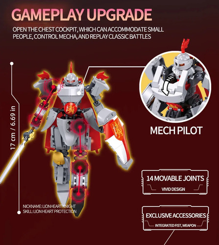 Bloques De Construcción Robóticos, Modelo Mecha, Articulacio