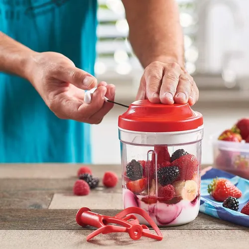 Tupperware Turbo Chef Herb Smart Chopper 730ml 24.6 Oz (rojo