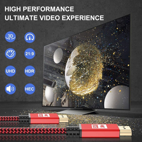 Avibrex Cable Hdmi 4k De 5.2 Ft, Hdmi 2.0 De Alta Velocidad
