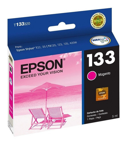 Cartucho Epson 133 Negro + 3 Colores Original Combo T25 125