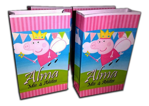 Bolsitas Golosineras Peppa Pig X 40 Personalizadas Fiestas