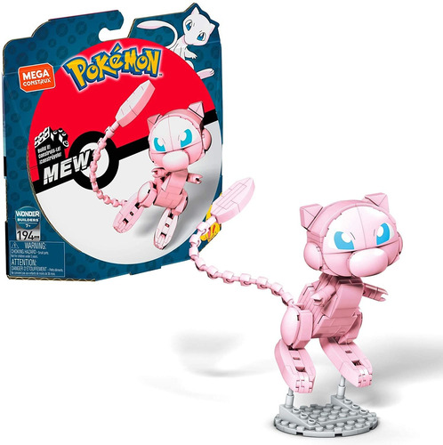 Pokemon Mew - Mega Construx - Blocos De Montar 194pc  Mattel