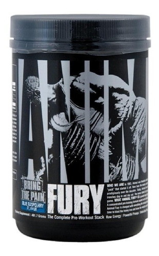 Pre Entreno Universal Animal Fury 30 Servs Los Sabores Sabor Blue Raspberry