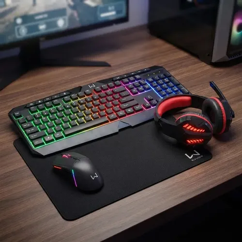 Combo Gamer Multilaser TC304 Teclado Mouse Headset E Mousepad