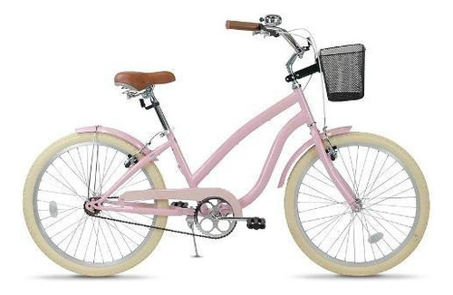 Bicicleta urbana femenina Turbo Bicycles Chic Chic  2018 R24 freno v-brakes color rosa