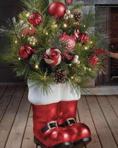 Decoración Navidad Botas De Santa