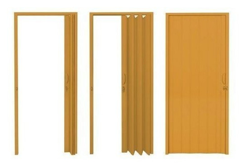Porta Sanfonada Pvc Polifort 210cmx80cm Cerejeira Iwt