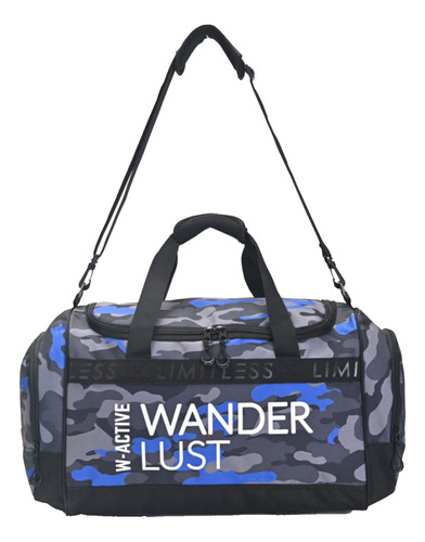 Bolso Deportivo Wanderlust Hombre  Camuflado Urbano Azul 