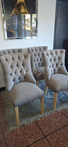 Sillas Capitone Modernas Paris Pana Lino Premiun Pana Antimanchas Gris Oscuro Gris Oscuro