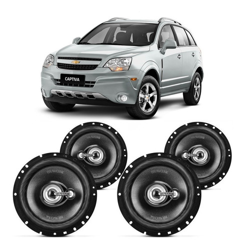 Kit Alto Falante Gm Captiva 2008 A 2012 Bravox 240w 4 Portas