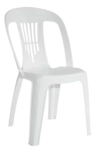 Silla Plastica Apilable Jardin Garden Life Antonella Blanca