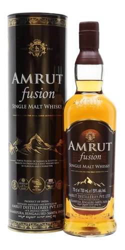 Imagen 1 de 8 de Whisky Single Malt Amrut Fusion India 700ml En Estuche