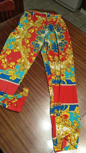 Pantalon Babucha Seda Fria Estampada T S/m