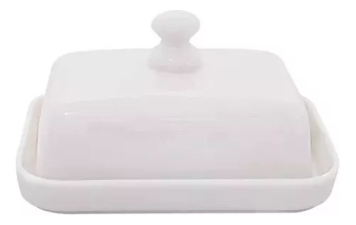 Mantegueira De Porcelana Branca 15cm Suporte Para Manteiga