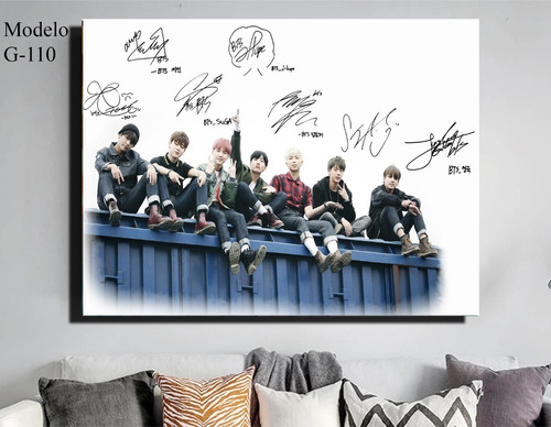 Cuadro Decorativo Bts, K Pop   Textura  60x45cm