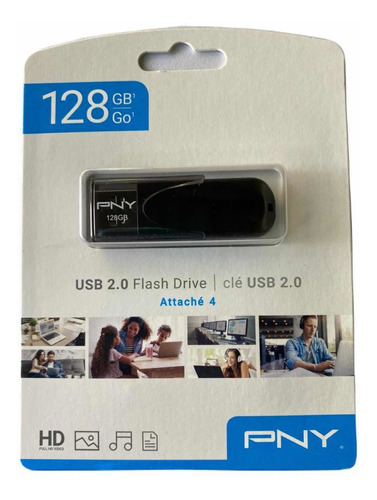 Pen Drive Pny 128 Gb Usb 2.0 Flash Drive Gran Capacidad