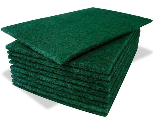 Fibra Verde Abrasiva Paño Esponja X 24 Unidades
