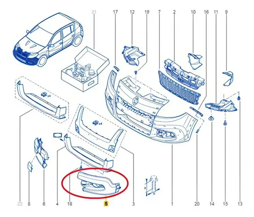 Moldura Farol Milha Sandero Stepway Lado Esquerdo 261a30158r