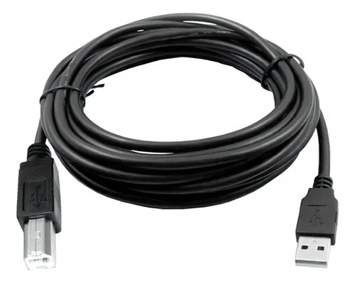 Cable De Impresora Y Scanner A-b De 1,5 Metros Con Usb 2.0 Color Negro