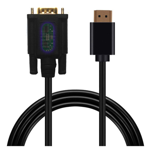 Lokeke - Cable Hdmi A Vga Con Ic, Chapado En Oro, 1080p Hdmi