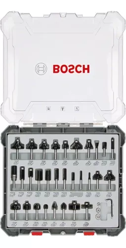  Bosch Professional 2607017473 Juego de brocas de enrutador de  15 piezas para madera para enrutador con vástago de 1/4 pulgadas :  Herramientas y Mejoras del Hogar