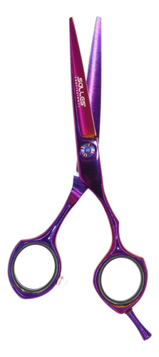Tesoura Fio Navalha Salles Profissional 5.5 Roxa