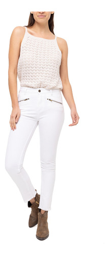 Jeans Natural Flex Leman Blanco Mujer