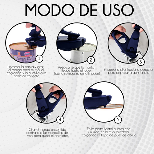 Abrelatas Manual Universal De Cocina Destapador Botellas Bar