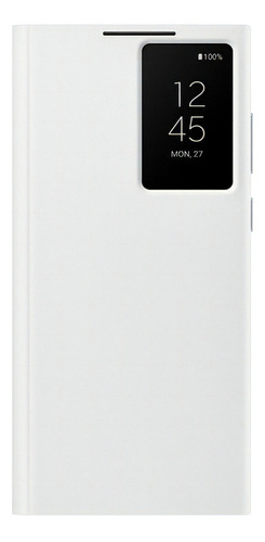 Carcasa S-view Flip Cover Para Galaxy S22 Ultra Color Blanco