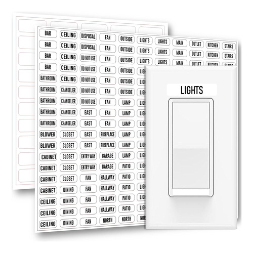 Etiqueta Adhesiva Transparente Para Interruptor Luz Baño