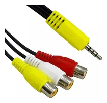 Comprar Cabo P3 X Av 3 Rca Femea Tv Led Dvd Filmadora Áudio Vídeo