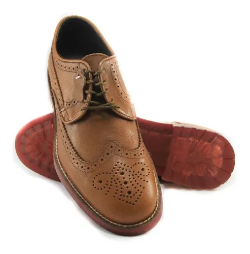 Zapato Bostoniano Para Hombre 100% Piel Miel Fabián