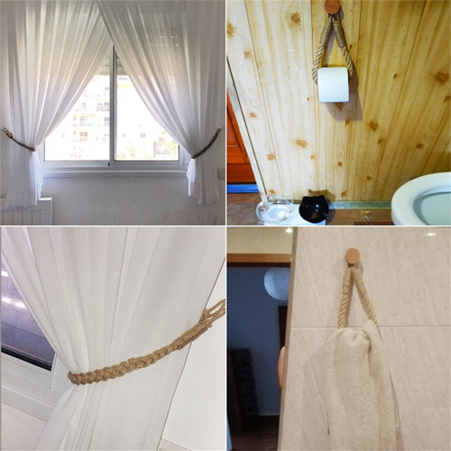 Soporte Para Rollos De Papel Higiénico, Estilo Cuerda De Cáñ
