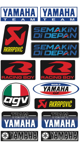 Set Stickers C/ Resina Yamaha P/ Personalizar Tu Moto 07