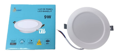 Lámpara Led Dob 9w Empotrar Redonda - Luz Blanca 85-277v