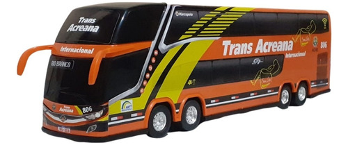 Brinquedo Ônibus Em Miniatura Viação Trans Acreana 2 Andares
