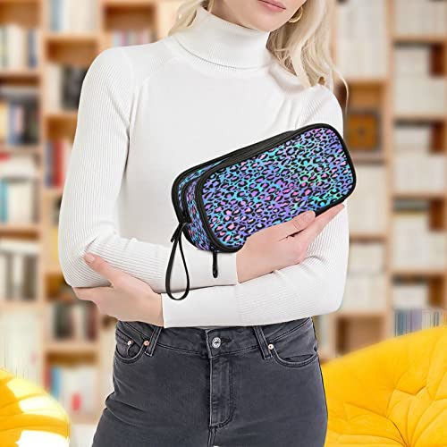 Estuche Para Lápices Estampado De Leopardo Grande
