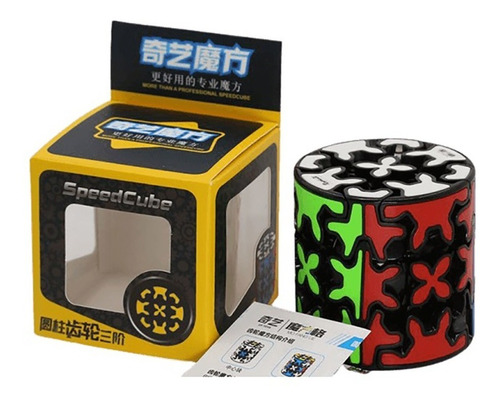 Cubo Rubik Qiyi Gear 3x3 Cilindro De Colección + Regalo