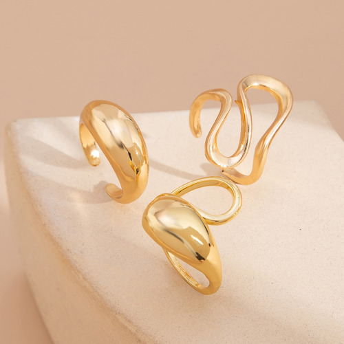 Conjunto De Joyas Vintage Ajustables Para Dedos Abiertos Par