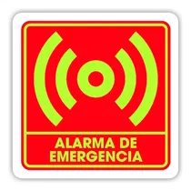 Comprar Señalamiento Alarma De Emergencia Fotoluminiscente 20x20