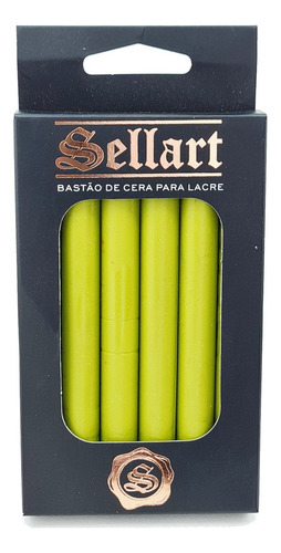 Bastão De Cera Pistola P/ Lacre Flexível Verde Abacate C/6