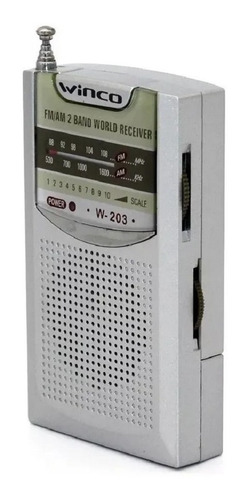 Radio Winco W203 203 analógico portátil color gris