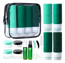 Comprar 16 Dispensadores Botellas De Viaje Contenedores Silicona Color Verde
