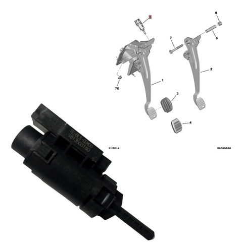 Interruptor De Aparcamiento 9813503180 For 308 T9 301 3008