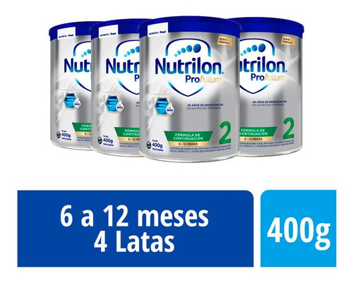 Leche En Polvo Nutrilon Profutura 2 Lata 400 Gr X 4 Un