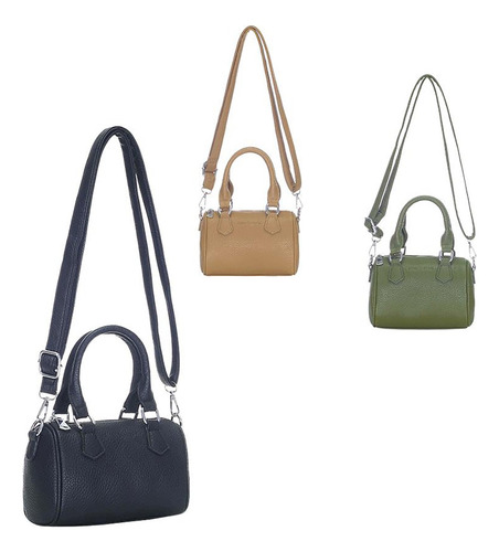 Cartera Miss Unique 17703.1 Negro Eco Cuero C/ Correa Regula Mis 17703.1 Negro Lisa Níquel Negro