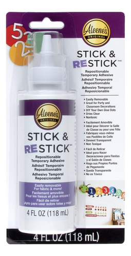 Pegamento Craft Glue Aleene's Stick & Restick, Blanco, Repos