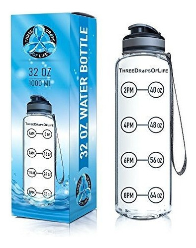 Nueva Botella De 32 Oz Clear Water Sports, Mejor Para L