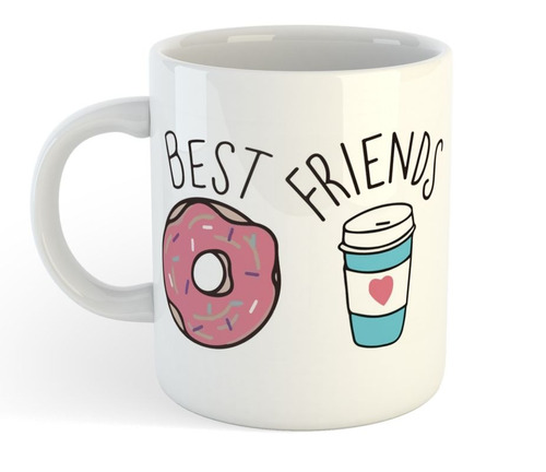 Taza De Ceramica Dia Del Amigo Best Friends Cafe Dona